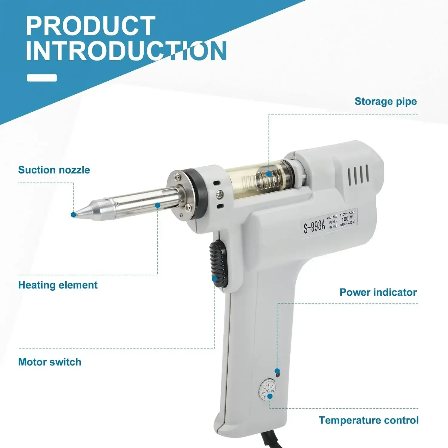 Elektryczna odsysarka do lutu  – Desoldering Gun Vacuum Electric recenzja i cena