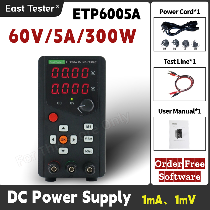 ETP6005A wysokiej wydajności p – Programmable Dc Power Supply 60V 5A recenzja i cena